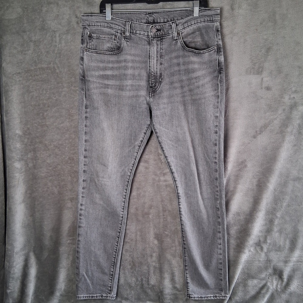 Levis Premium 512 Slim Taper Jeans Mens 36x32 Grey Denim Pants Actual 36x30